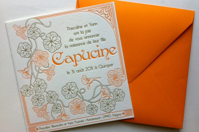 Badcass - Faire-part de naissance en letterpress