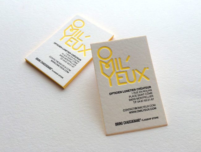 Badcass - Carte de visite en letterpress 2 couleurs