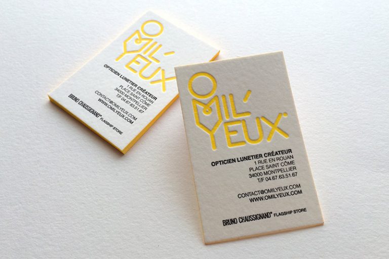 Badcass - Carte de visite en letterpress 2 couleurs