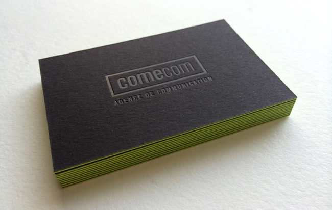 Badcass - Carte de visite en letterpress - Agence de communication