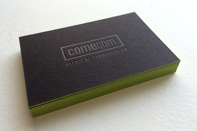 Badcass - Carte de visite en letterpress - Agence de communication