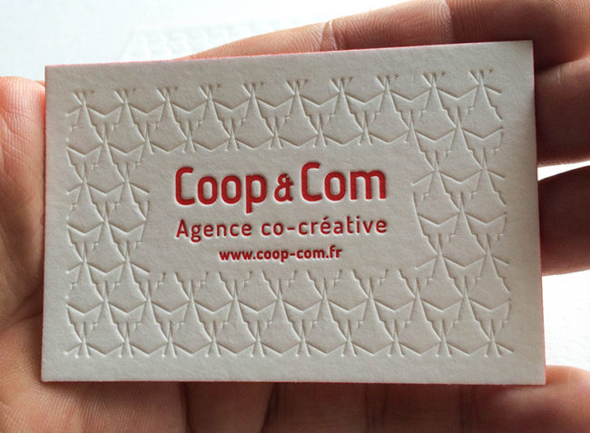 Badcass - Carte de visite en letterpress - Agence co-créative
