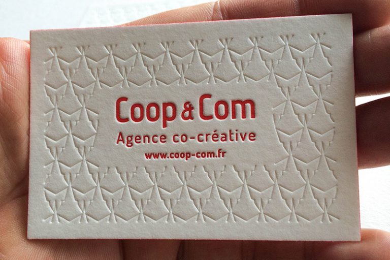 Badcass - Carte de visite en letterpress - Agence co-créative