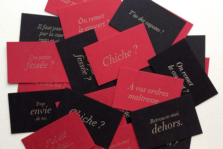Badcass - Cartes à distribuer en letterpress