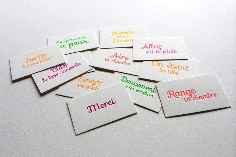 Badcass - Cartes à distribuer en letterpress