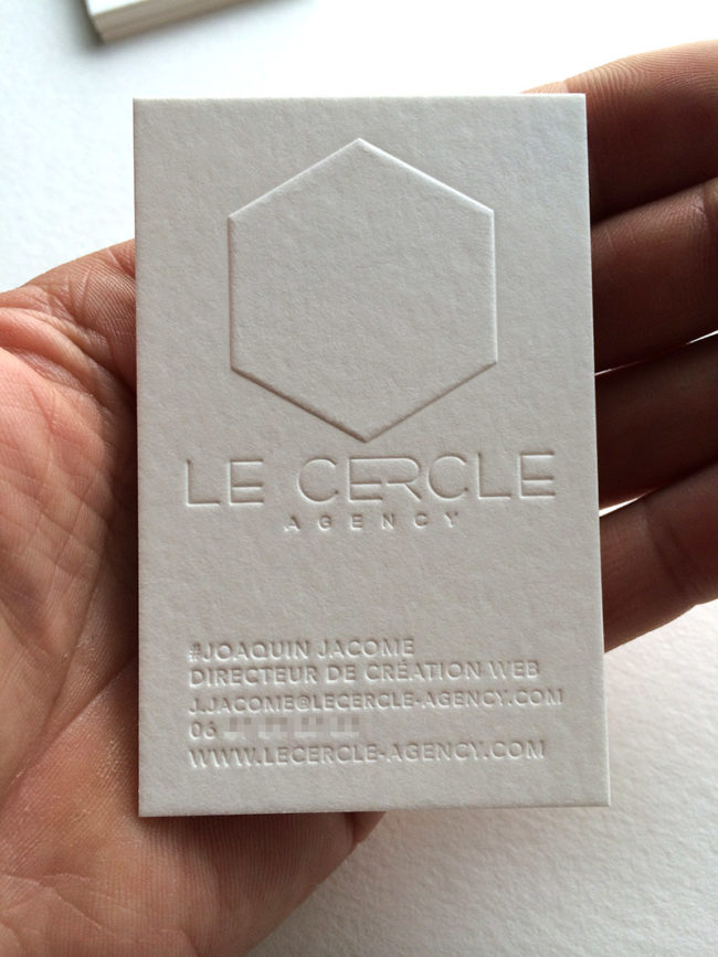 Badcass - Carte de visite en letterpress - Agence créative