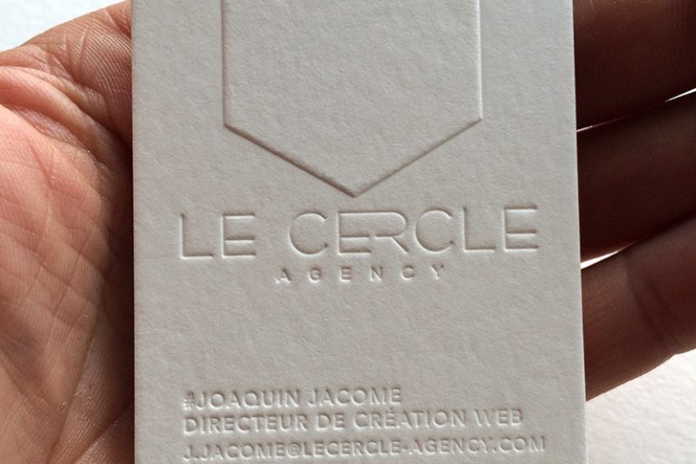 Badcass - Carte de visite en letterpress - Agence créative