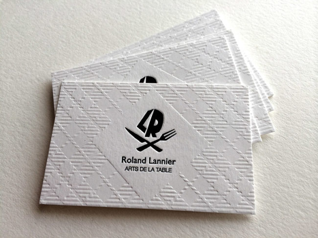 Badcass - Carte de visite en letterpress - Arts de la table