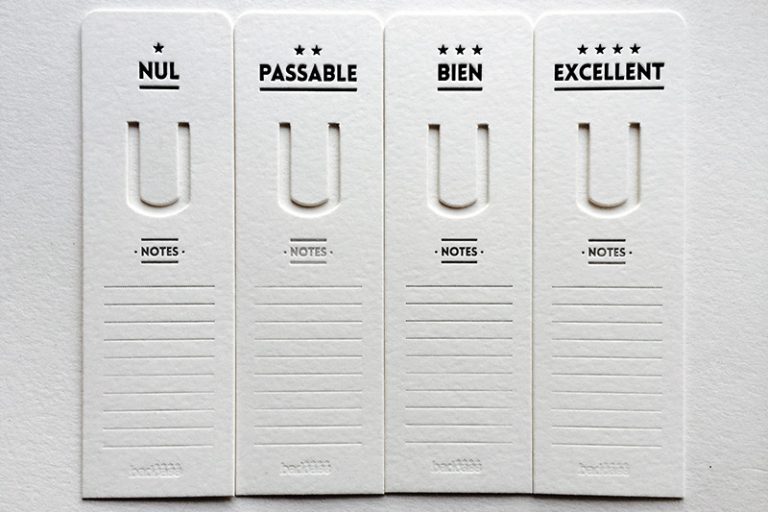 Badcass - Lot de marque-pages en letterpress
