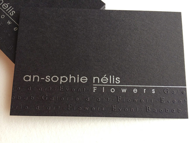 Badcass - Carte de visite en letterpress - Fleuriste