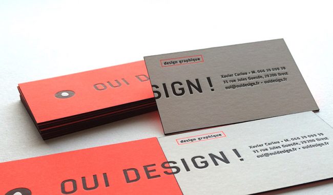 Badcass - Carte de visite en letterpress - Designer graphique