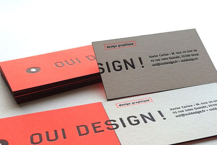 Badcass - Carte de visite en letterpress - Designer graphique