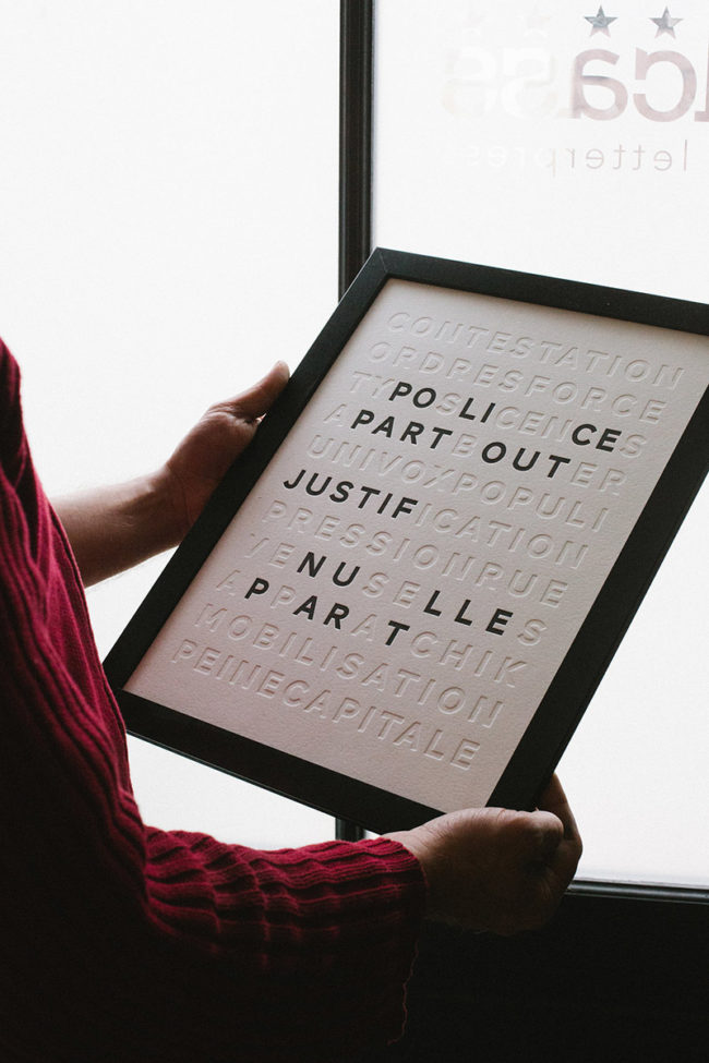 Badcass - Affiche en letterpress