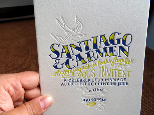 Badcass - Faire-part de mariage en letterpress