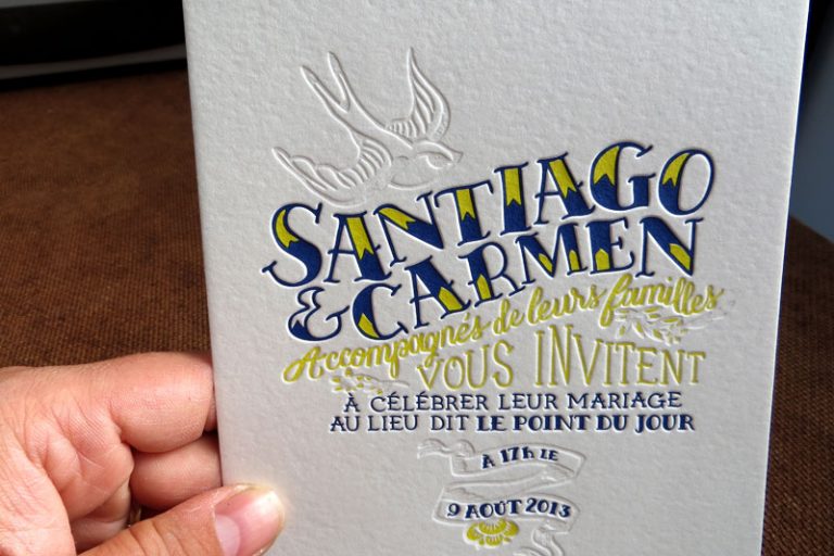 Badcass - Faire-part de mariage en letterpress