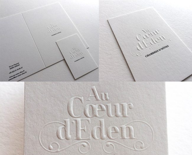 Badcass - Carte de visite et carte d'accueil en letterpress - Chambres d'hôtes