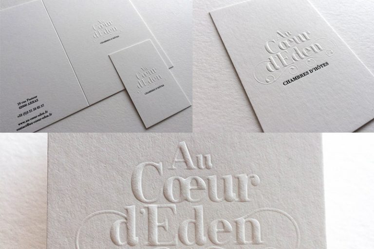 Badcass - Carte de visite et carte d'accueil en letterpress - Chambres d'hôtes