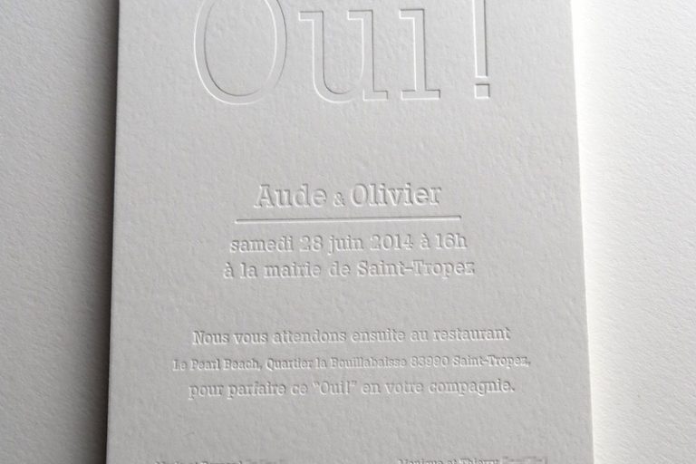 Badcass - Faire-part de mariage en letterpress