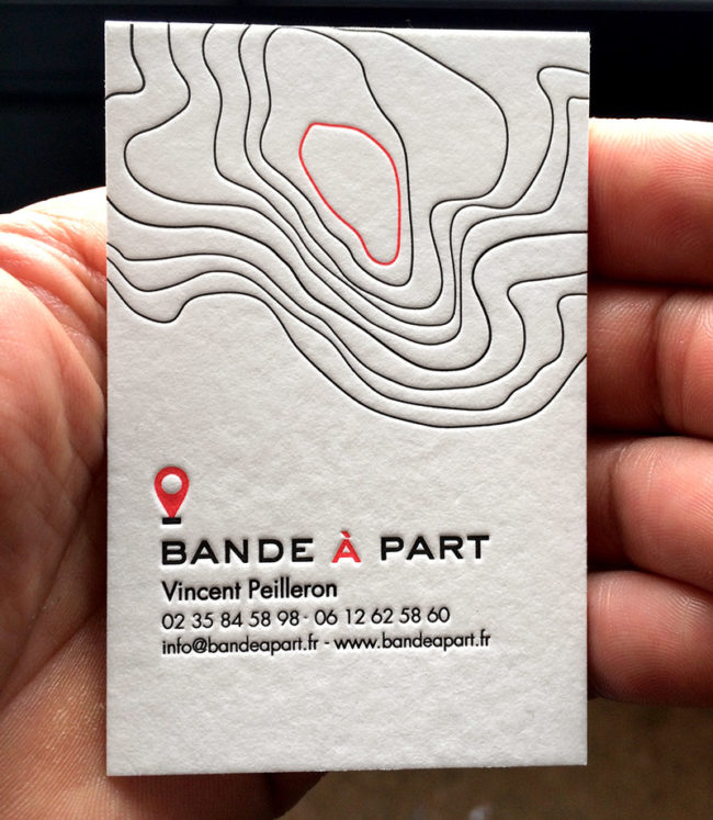 Badcass - Carte de visite en letterpress - Agence conseil en communication