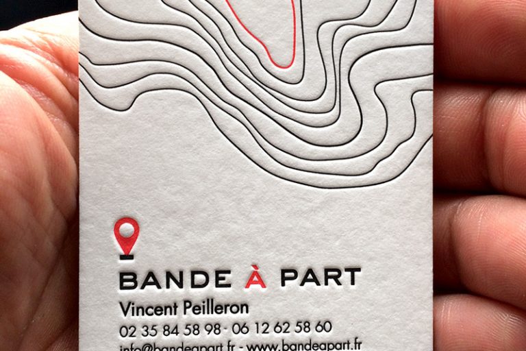 Badcass - Carte de visite en letterpress - Agence conseil en communication