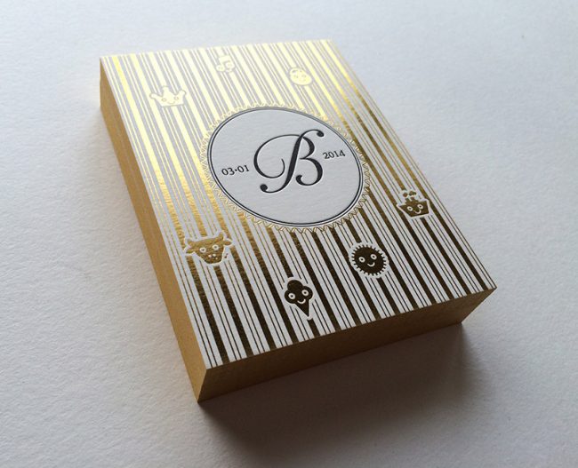 Badcass - Faire-part de naissance en letterpress