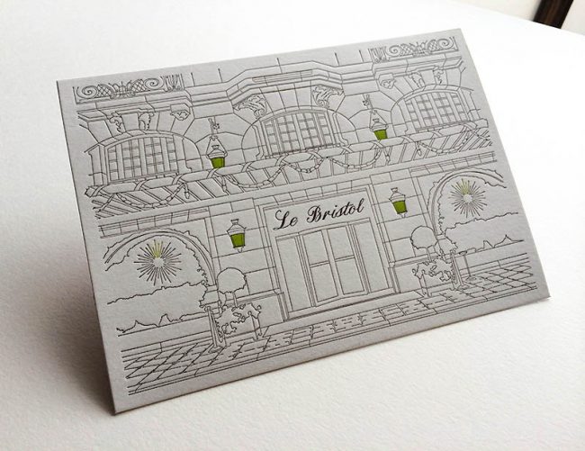 Badcass - Invitation en letterpress - Hôtel de luxe et restaurant