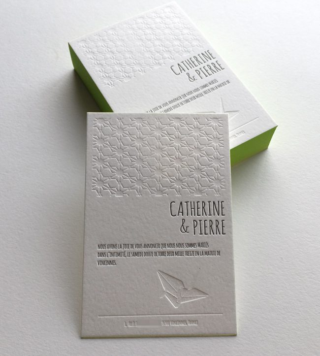 Badcass - Faire-part de mariage en letterpress