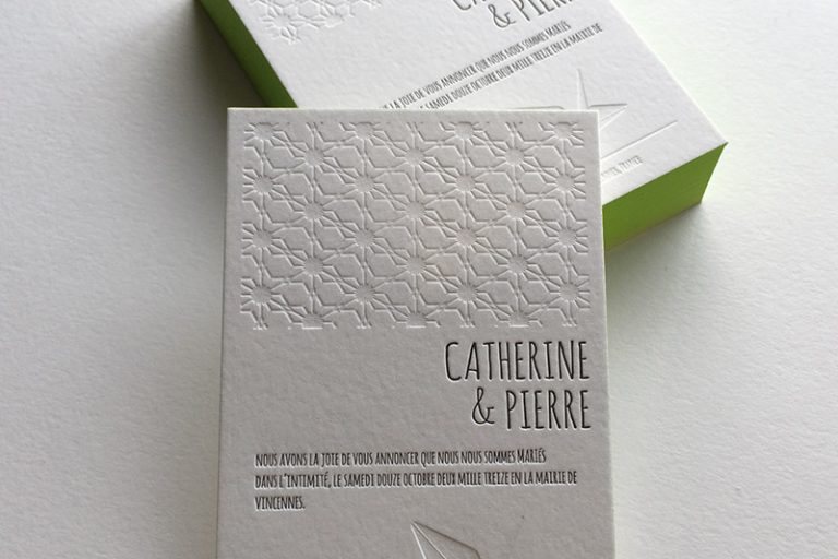 Badcass - Faire-part de mariage en letterpress