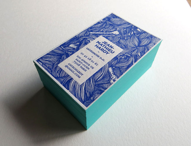 Badcass - Carte de visite en letterpress - Ostéopathe