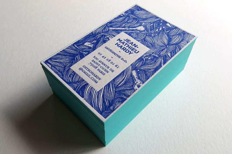 Badcass - Carte de visite en letterpress - Ostéopathe