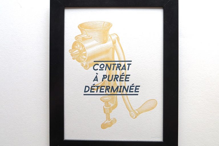 Badcass - Affiche en letterpress