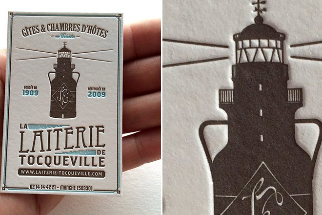 Badcass - Carte de visite en letterpress - Gîtes et chambres d'hôtes