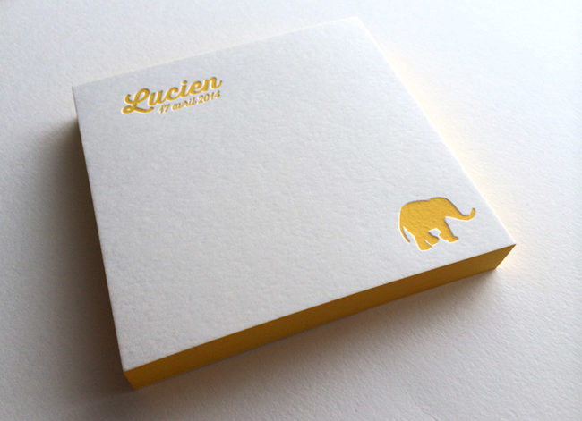 Badcass - Faire-part de naissance en letterpress