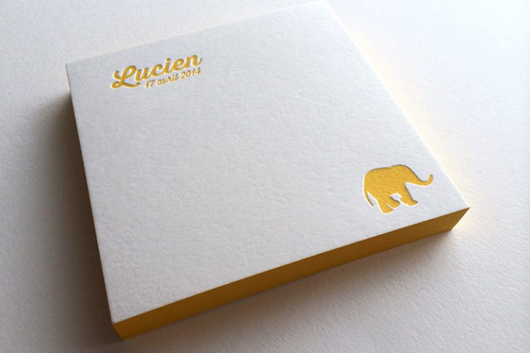 Badcass - Faire-part de naissance en letterpress