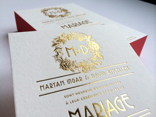 Badcass - Faire-part de mariage en letterpress