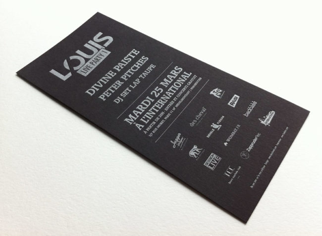 Badcass - Flyer en letterpress - DJ Set et concerts