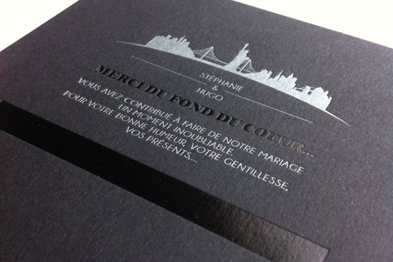 Badcass - Carte de remerciements en letterpress