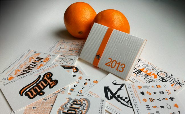 Badcass - Calendrier 2013 en letterpress